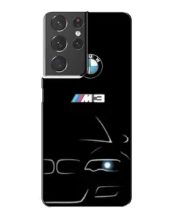 Чехол для Samsung Galaxy S21 Plus с картинкой «Минималистичный принт BMW M3»