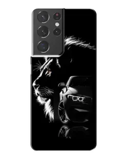 Чехол для Samsung Galaxy S21 Plus с картинкой «BMW и лев»