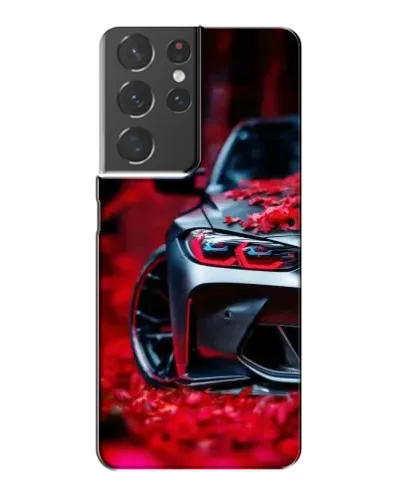 Чехол для Samsung Galaxy S21 Plus с картинкой «Спортивная BMW и цветы» Чехол для Samsung Galaxy S21 Plus с картинкой «Спортивная BMW и цветы»