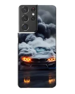 Чехол для Samsung Galaxy S21 Plus с картинкой «BMW в дыму»