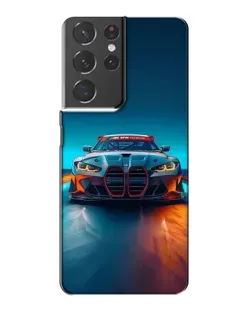 Чехол для Samsung Galaxy S21 Plus с картинкой «BMW — огни неона»