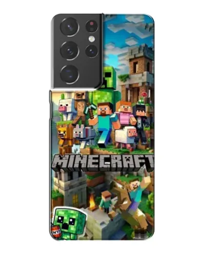 Чехол для Samsung Galaxy S21 Plus с картинкой «Замок Minecraft»
