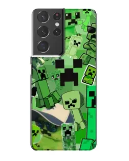 Чехол для Samsung Galaxy S21 Plus с картинкой «Криперы Minecraft»
