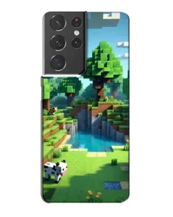 Чехол для Samsung Galaxy S21 Plus с картинкой «Minecraft летний день»
