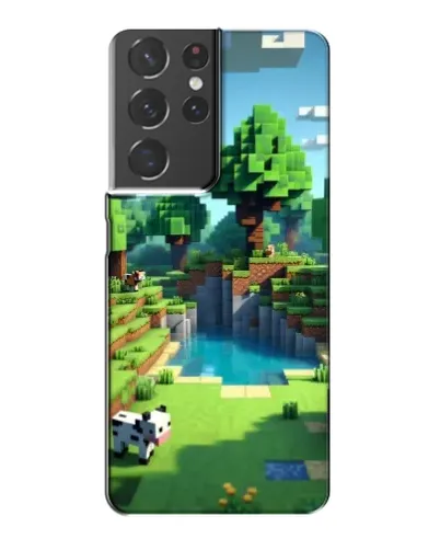 Чехол для Samsung Galaxy S21 Plus с картинкой «Minecraft летний день»