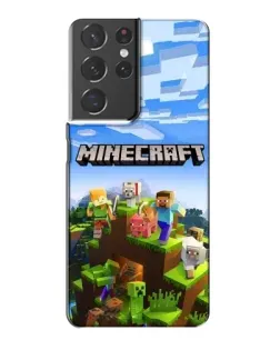 Чехол для Samsung Galaxy S21 Plus с картинкой «Minecraft классический мир»