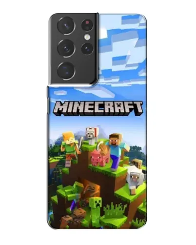 Чехол для Samsung Galaxy S21 Plus с картинкой «Minecraft классический мир»