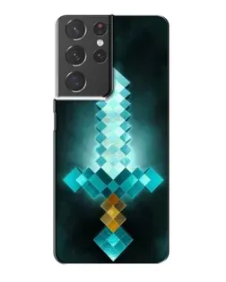 Чехол для Samsung Galaxy S21 Plus с картинкой «Алмазный меч неон»