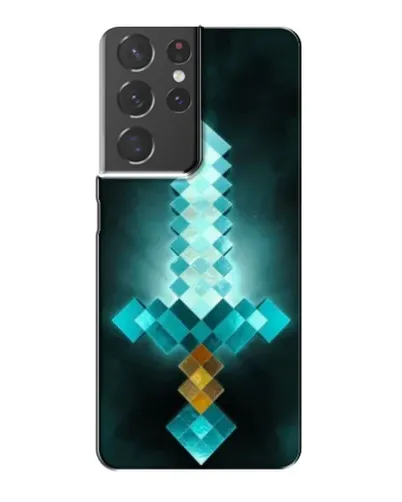 Чехол для Samsung Galaxy S21 Plus с картинкой «Алмазный меч неон»