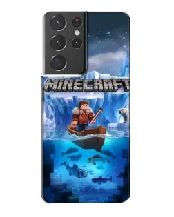Чехол для Samsung Galaxy S21 Plus с картинкой «Minecraft ледяной мир»