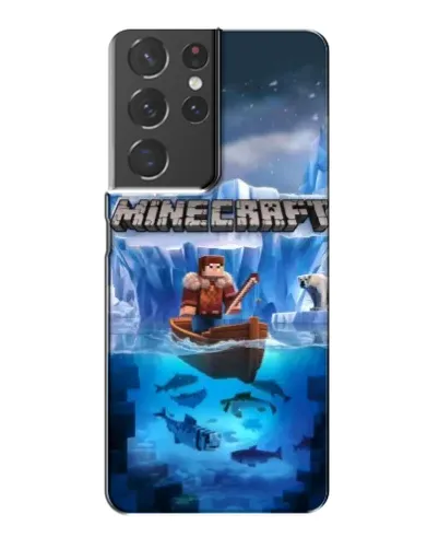 Чехол для Samsung Galaxy S21 Plus с картинкой «Minecraft ледяной мир»