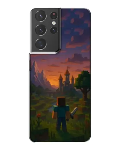 Чехол для Samsung Galaxy S21 Plus с картинкой «Стив у башни»