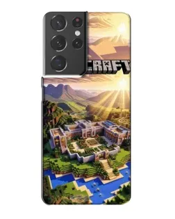 Чехол для Samsung Galaxy S21 Plus с картинкой «Minecraft панорама»