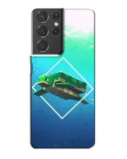 Чехол для Samsung Galaxy S21 Plus с картинкой «Черепаха Minecraft»