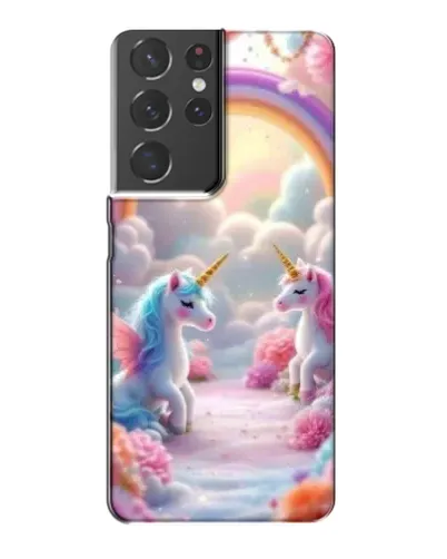 Чехол для Samsung Galaxy S21 Plus с картинкой «Радуга и единороги» Чехол для Samsung Galaxy S21 Plus с картинкой «Радуга и единороги»