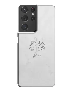 Чехол для Samsung Galaxy S21 Plus с картинкой «Иоанна 3:16 Крест»