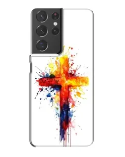 Чехол для Samsung Galaxy S21 Plus с картинкой «Акварельный крест»