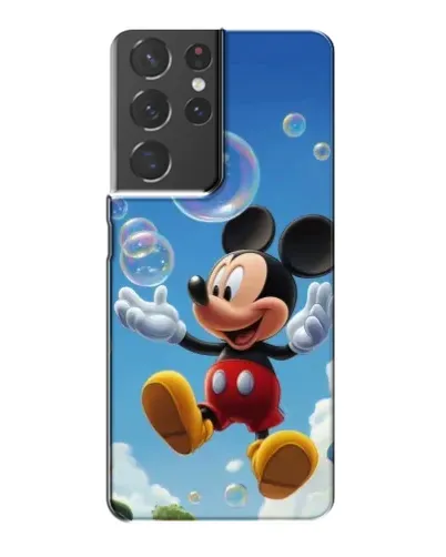Чехол для Samsung Galaxy S21 Plus с картинкой «Mickey и мыльные пузыри»