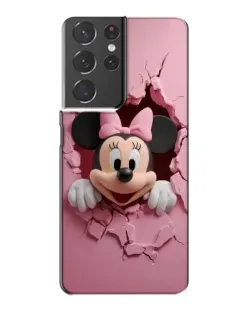 Чехол для Samsung Galaxy S21 Plus с картинкой «Минни сквозь стену»