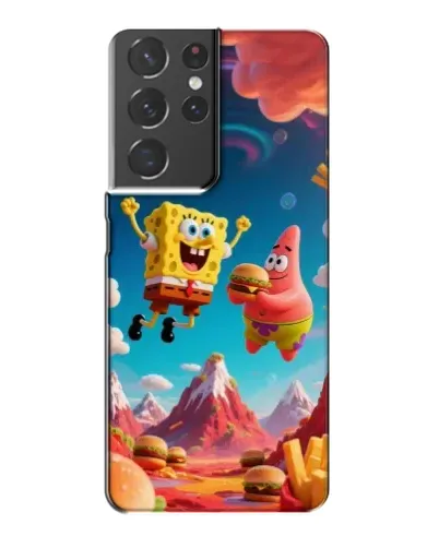 Чехол для Samsung Galaxy S21 Plus с картинкой «Космический фастфуд»
