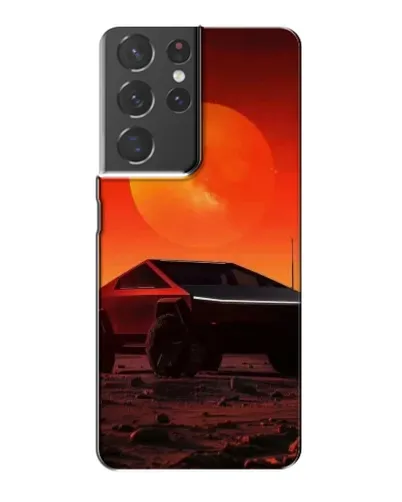 Чехол для Samsung Galaxy S21 Plus с картинкой «Cybertruck на Марсе»