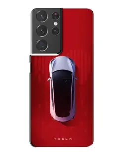 Чехол для Samsung Galaxy S21 Plus с картинкой «Tesla Top View»