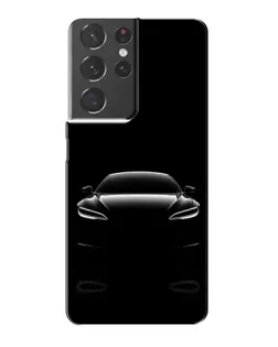 Чехол для Samsung Galaxy S21 Plus с картинкой «Силуэт Tesla Night»