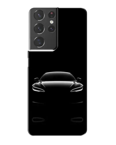 Чехол для Samsung Galaxy S21 Plus с картинкой «Силуэт Tesla Night»