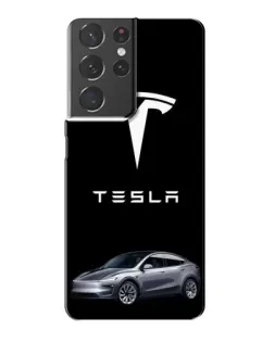 Чехол для Samsung Galaxy S21 Plus с картинкой «Tesla Model Y»