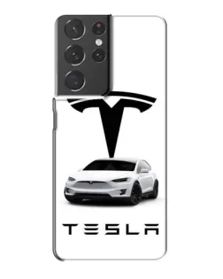 Чехол для Samsung Galaxy S21 Plus с картинкой «Tesla White Style»