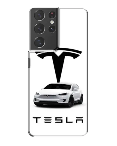 Чехол для Samsung Galaxy S21 Plus с картинкой «Tesla White Style»