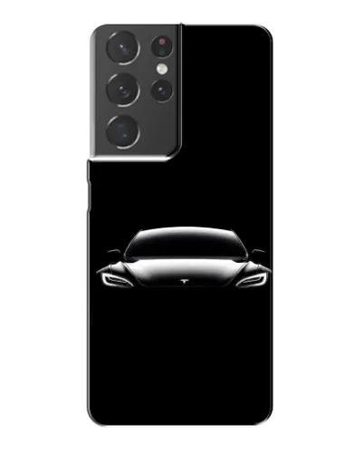 Чехол для Samsung Galaxy S21 Plus с картинкой «Фары Tesla Night»