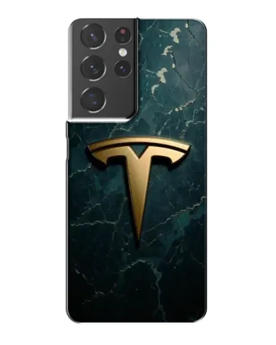 Чехол для Samsung Galaxy S21 Plus с картинкой «Мраморная Tesla Gold»