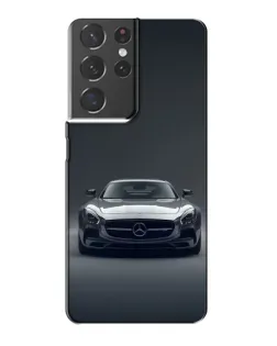 Чехол для Samsung Galaxy S21 Plus с картинкой «Mercedes на черном»