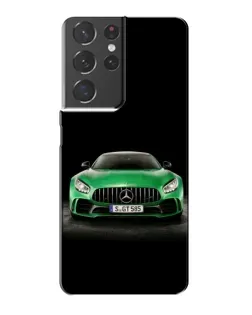 Чехол для Samsung Galaxy S21 Plus с картинкой «Mercedes — неоновый лого»