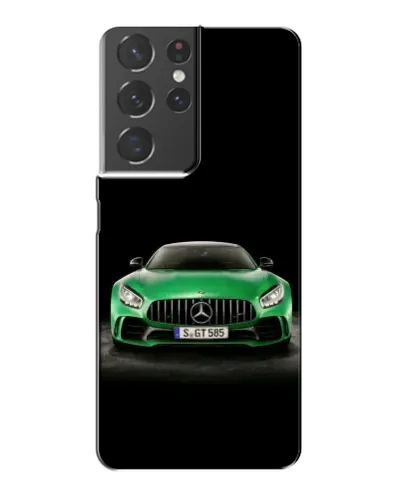 Чехол для Samsung Galaxy S21 Plus с картинкой «Mercedes — неоновый лого»