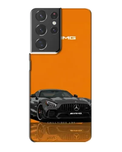 Чехол для Samsung Galaxy S21 Plus с картинкой «Оранжевый Mercedes AMG»