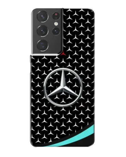 Чехол для Samsung Galaxy S21 Plus с картинкой «Mercedes — бирюзовый акцент»