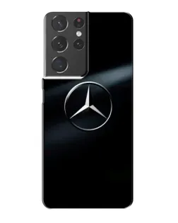 Чехол для Samsung Galaxy S21 Plus с картинкой «Mercedes на металле»