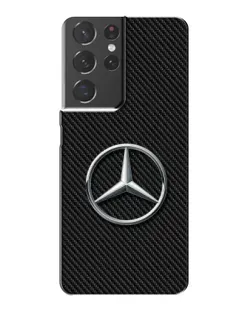 Чехол для Samsung Galaxy S21 Plus с картинкой «Карбоновый Mercedes стиль»