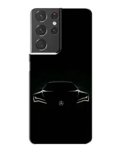 Чехол для Samsung Galaxy S21 Plus с картинкой «Mercedes — силуэт авто»