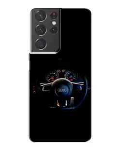 Чехол для Samsung Galaxy S21 Plus с картинкой «Салон Audi — руль»