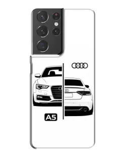 Чехол для Samsung Galaxy S21 Plus с картинкой «Audi — контрастный дизайн»