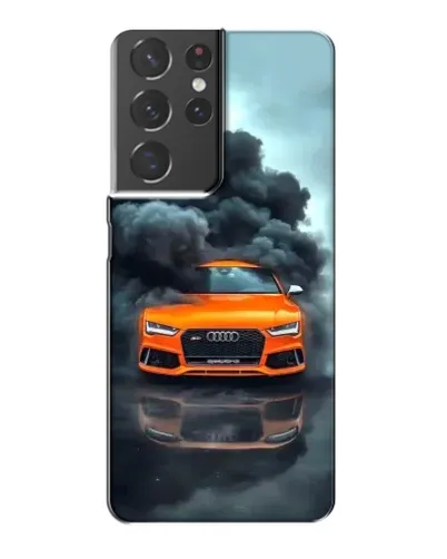 Чехол для Samsung Galaxy S21 Plus с картинкой «Audi в облаках дыма»