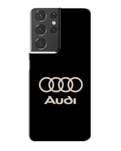Чехол для Samsung Galaxy S21 Plus с картинкой «Audi — золотой логотип»