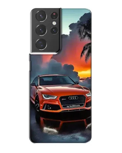 Чехол для Samsung Galaxy S21 Plus с картинкой «Audi — закат»