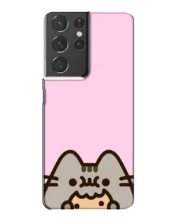 Чехол для Samsung Galaxy S21 Plus с картинкой «Pusheen и печенье»
