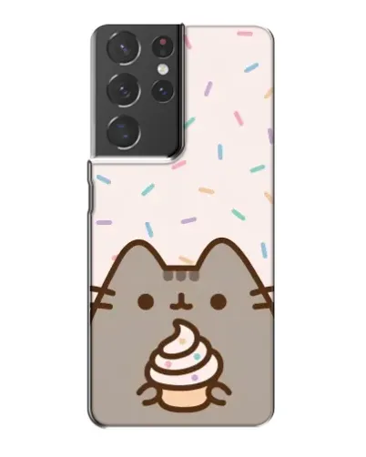 Чехол для Samsung Galaxy S21 Plus с картинкой «Пушин с кексом» Чехол для Samsung Galaxy S21 Plus с картинкой «Пушин с кексом»