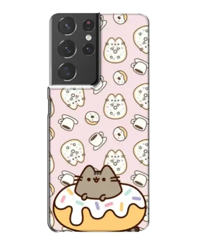 Чехол для Samsung Galaxy S21 Plus с картинкой «Пушин на пончике» Чехол для Samsung Galaxy S21 Plus с картинкой «Пушин на пончике»