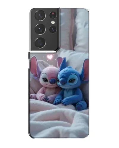 Чехол для Samsung Galaxy S21 Plus с картинкой «Плюшевые Стич Ангел»